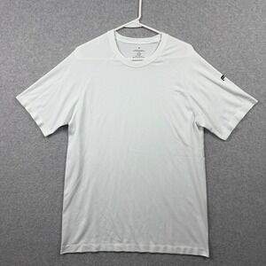 Fabletics Shirt Mens Large White Seamless Performance Athletic Short Sleeve Tee